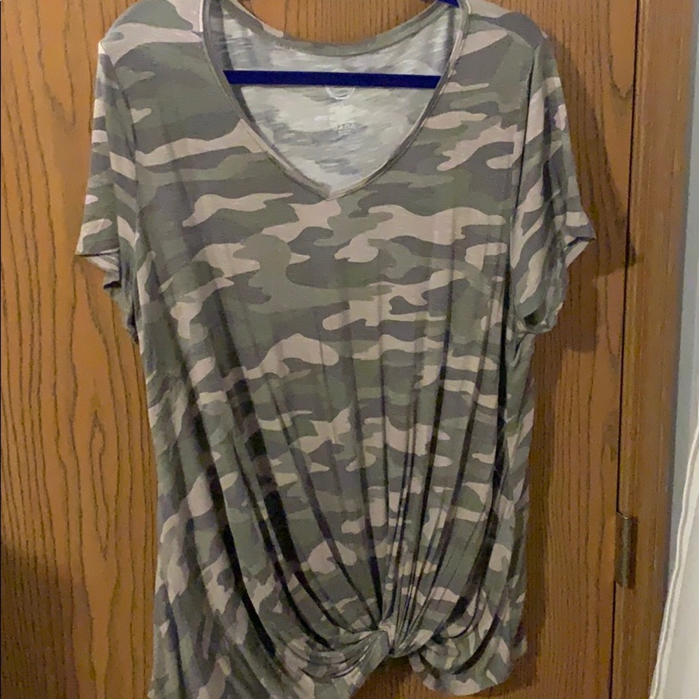 Green camouflage tee